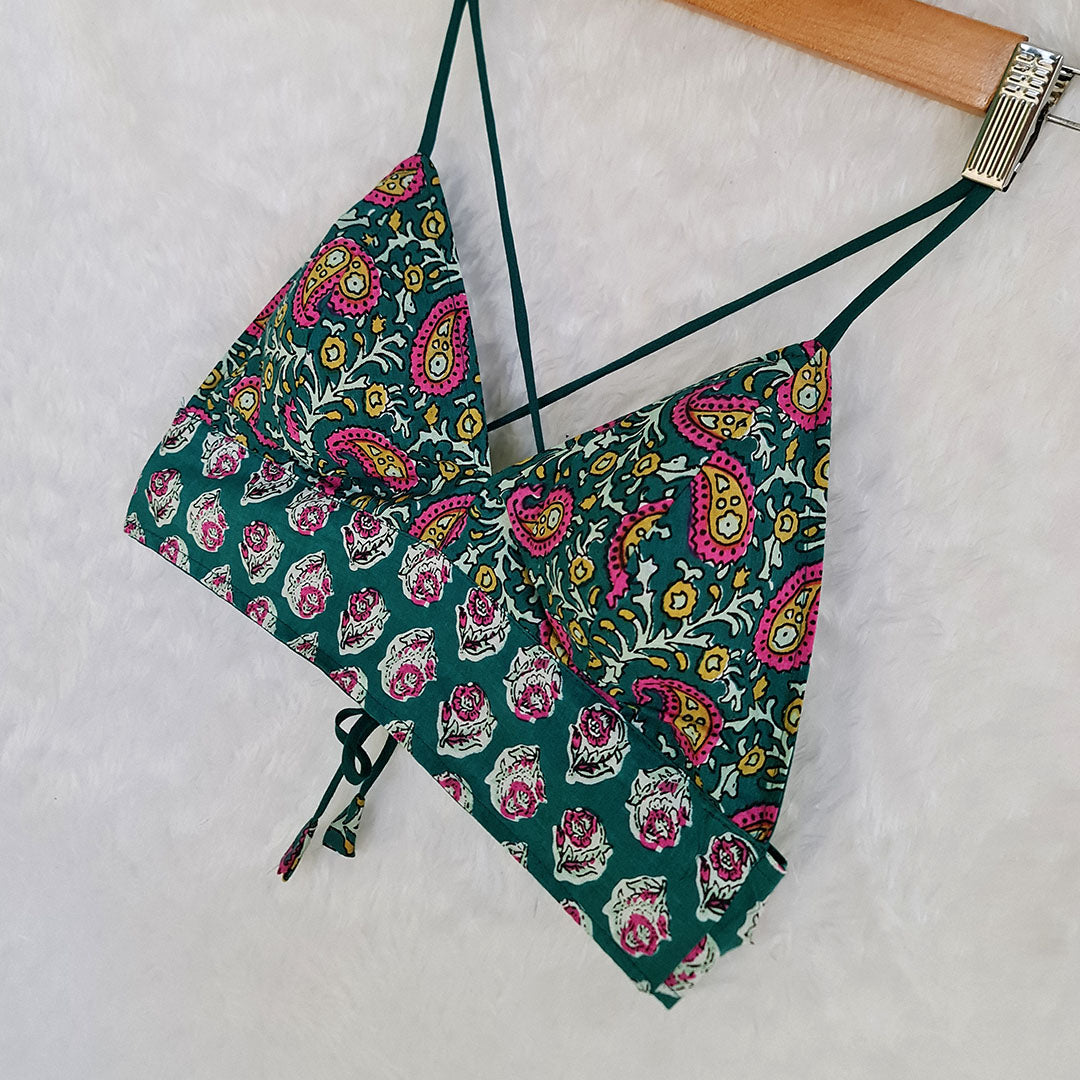 Pasley Green Cotton Bralette Top