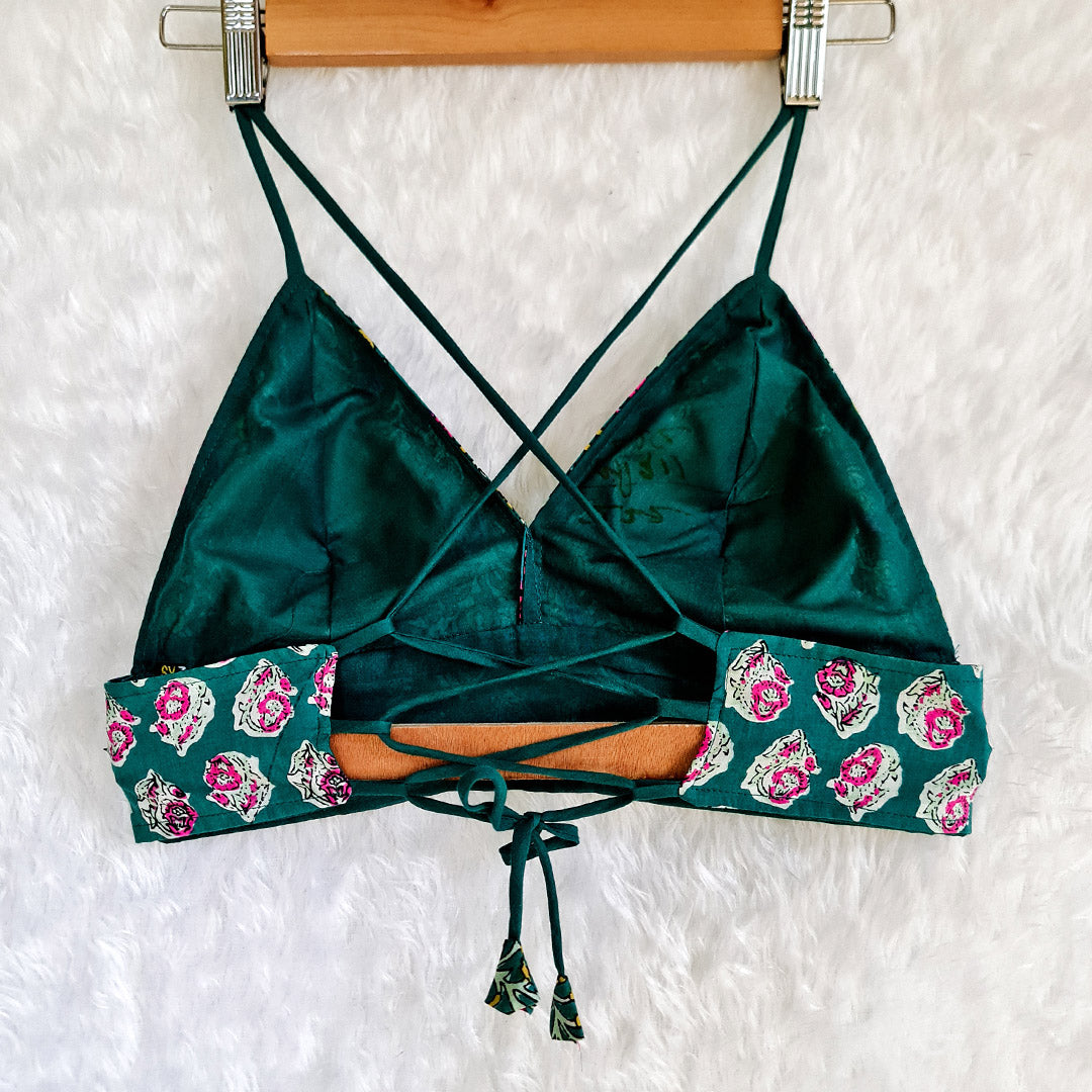 Pasley Green Cotton Bralette Top