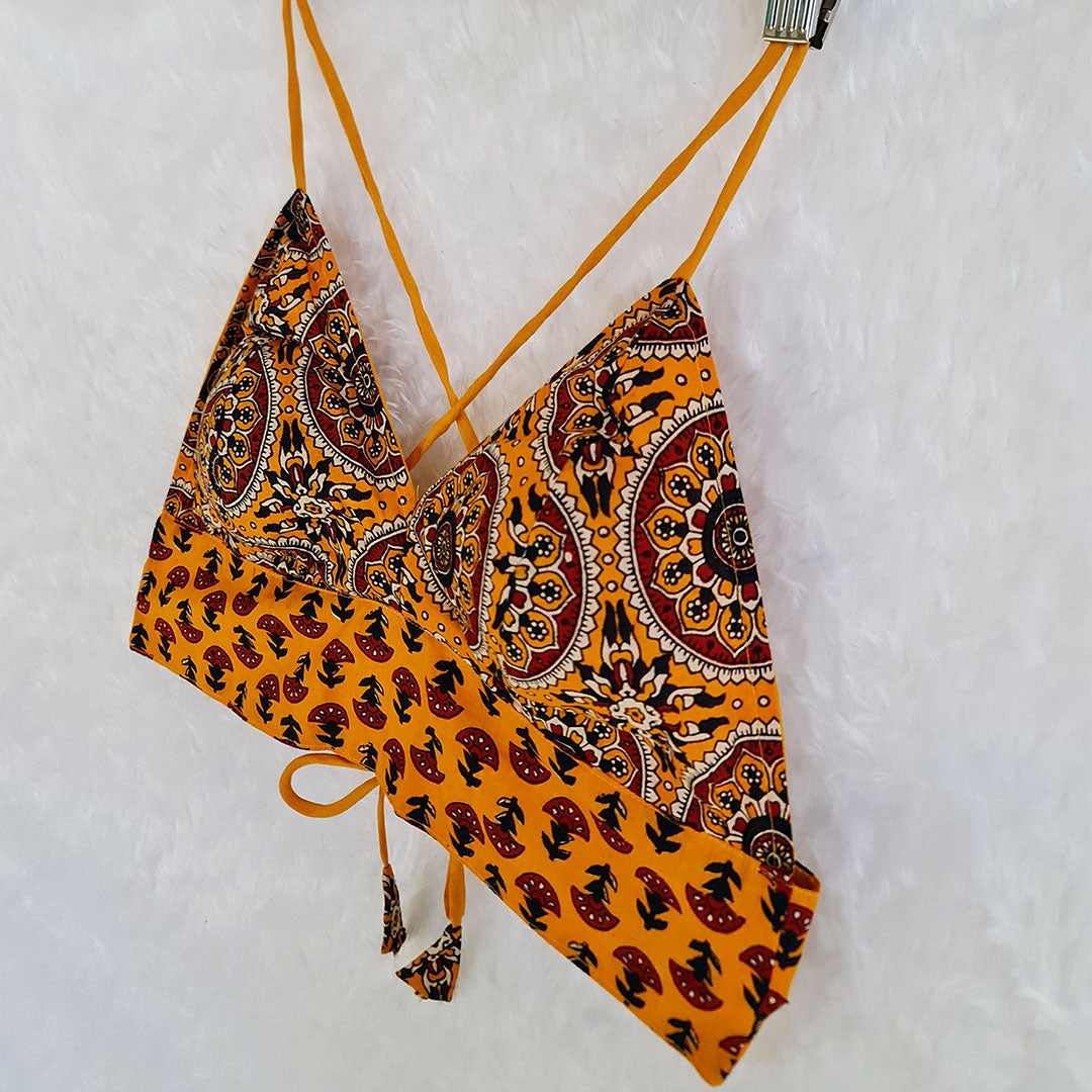 Sun Kissed Yellow Cotton Bralette Top